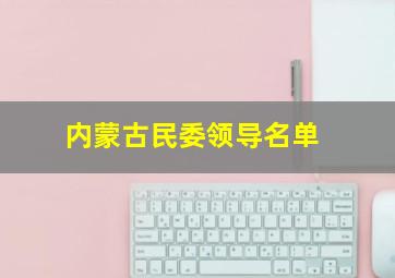 内蒙古民委领导名单