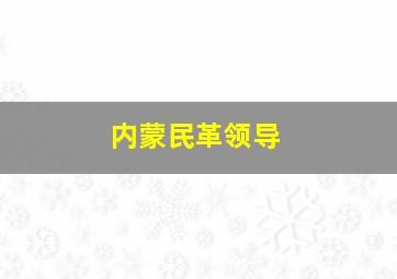 内蒙民革领导