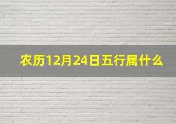 农历12月24日五行属什么