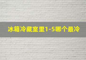 冰箱冷藏室里1-5哪个最冷