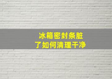 冰箱密封条脏了如何清理干净