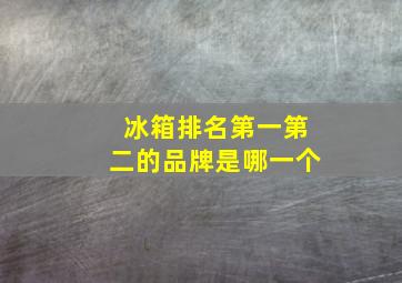 冰箱排名第一第二的品牌是哪一个