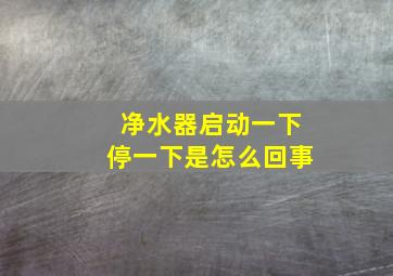 净水器启动一下停一下是怎么回事