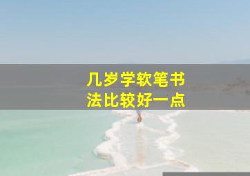 几岁学软笔书法比较好一点