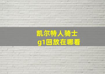 凯尔特人骑士g1回放在哪看