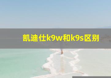 凯迪仕k9w和k9s区别