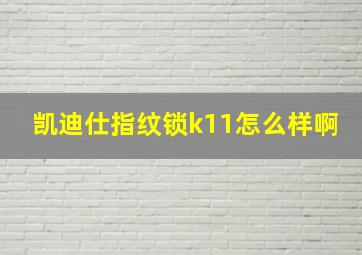 凯迪仕指纹锁k11怎么样啊