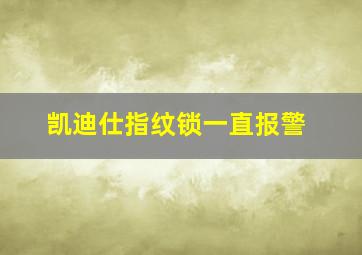 凯迪仕指纹锁一直报警