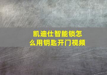 凯迪仕智能锁怎么用钥匙开门视频