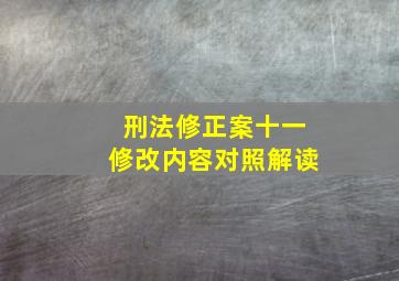 刑法修正案十一修改内容对照解读