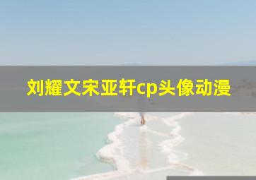 刘耀文宋亚轩cp头像动漫