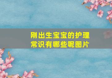 刚出生宝宝的护理常识有哪些呢图片