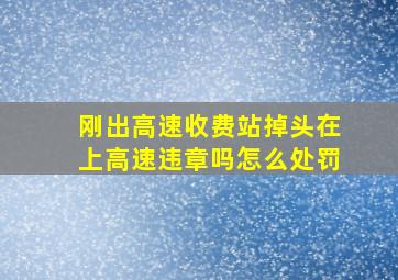 刚出高速收费站掉头在上高速违章吗怎么处罚