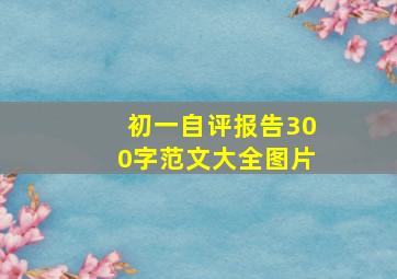 初一自评报告300字范文大全图片