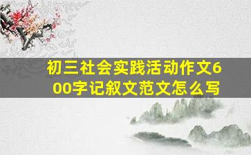 初三社会实践活动作文600字记叙文范文怎么写