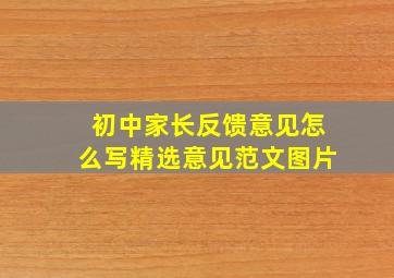 初中家长反馈意见怎么写精选意见范文图片