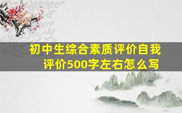 初中生综合素质评价自我评价500字左右怎么写