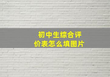 初中生综合评价表怎么填图片