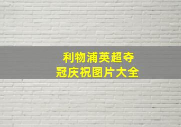 利物浦英超夺冠庆祝图片大全