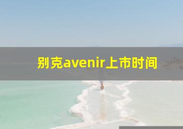 别克avenir上市时间