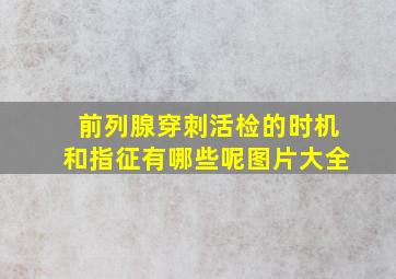 前列腺穿刺活检的时机和指征有哪些呢图片大全