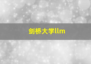 剑桥大学llm