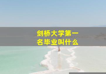 剑桥大学第一名毕业叫什么