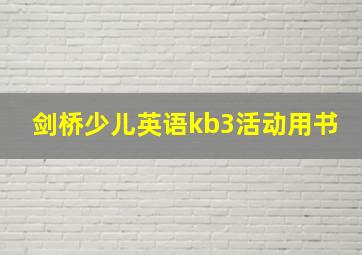 剑桥少儿英语kb3活动用书