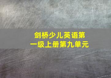 剑桥少儿英语第一级上册第九单元