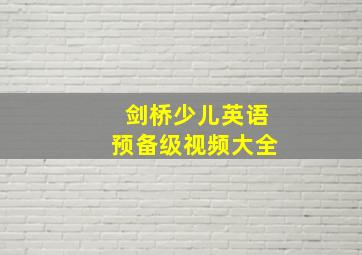 剑桥少儿英语预备级视频大全