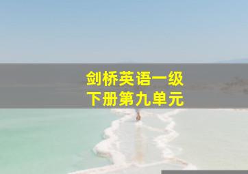 剑桥英语一级下册第九单元