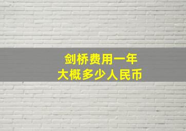 剑桥费用一年大概多少人民币