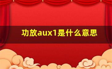 功放aux1是什么意思