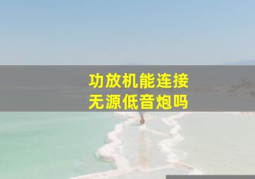 功放机能连接无源低音炮吗