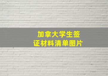 加拿大学生签证材料清单图片