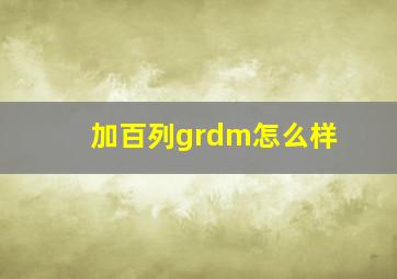 加百列grdm怎么样