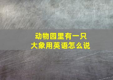 动物园里有一只大象用英语怎么说