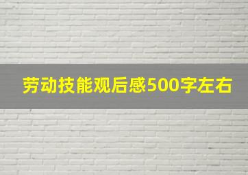 劳动技能观后感500字左右