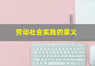 劳动社会实践的意义