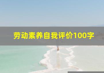 劳动素养自我评价100字