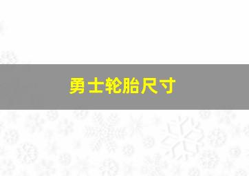 勇士轮胎尺寸