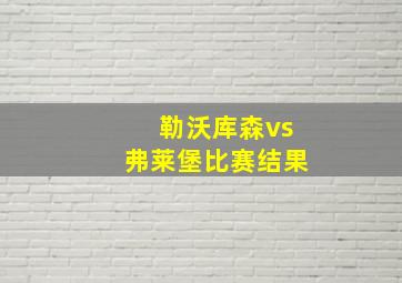 勒沃库森vs弗莱堡比赛结果