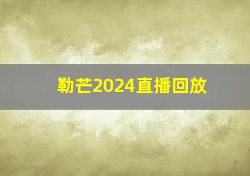 勒芒2024直播回放