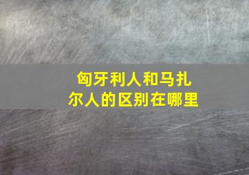 匈牙利人和马扎尔人的区别在哪里