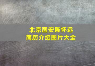 北京国安陈怀远简历介绍图片大全