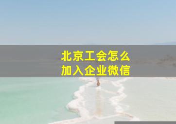 北京工会怎么加入企业微信