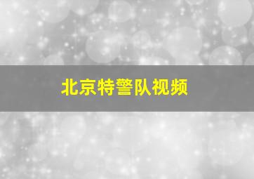 北京特警队视频