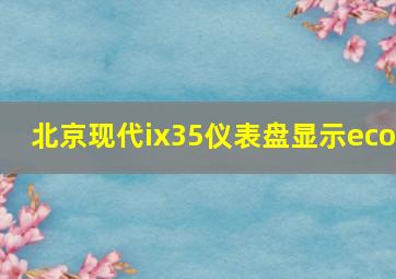 北京现代ix35仪表盘显示eco