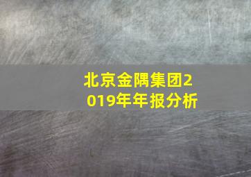 北京金隅集团2019年年报分析