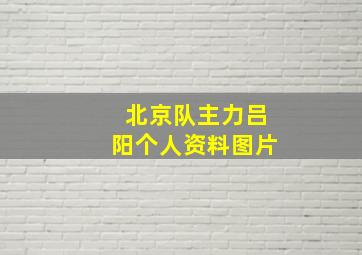 北京队主力吕阳个人资料图片